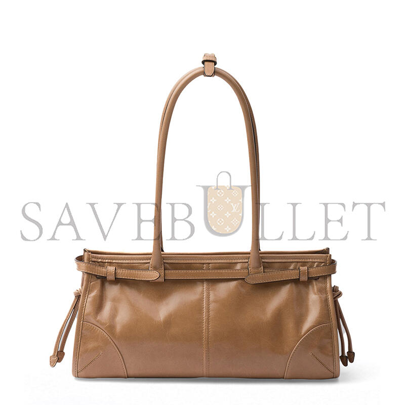 Pra*a bonnie medium leather handbag (32*15.5*12cm)